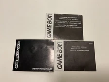 Game Boy & Game Boy Advance Manuals Safety Booklets Lot of 3 Original