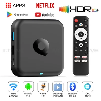 2025 Android Smart TV BOX 4K 5G WLAN6 4Core Media Player Netzwerk Google TV BOX - Bild 1 von 4