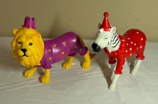 Ankyo Party Animals 5" Figures - Lion and Zebra in Birthday Outfits