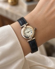 Authentic Must de Cartier Colisee 590002 Ladies Quartz Sterling Silver 24mm Box