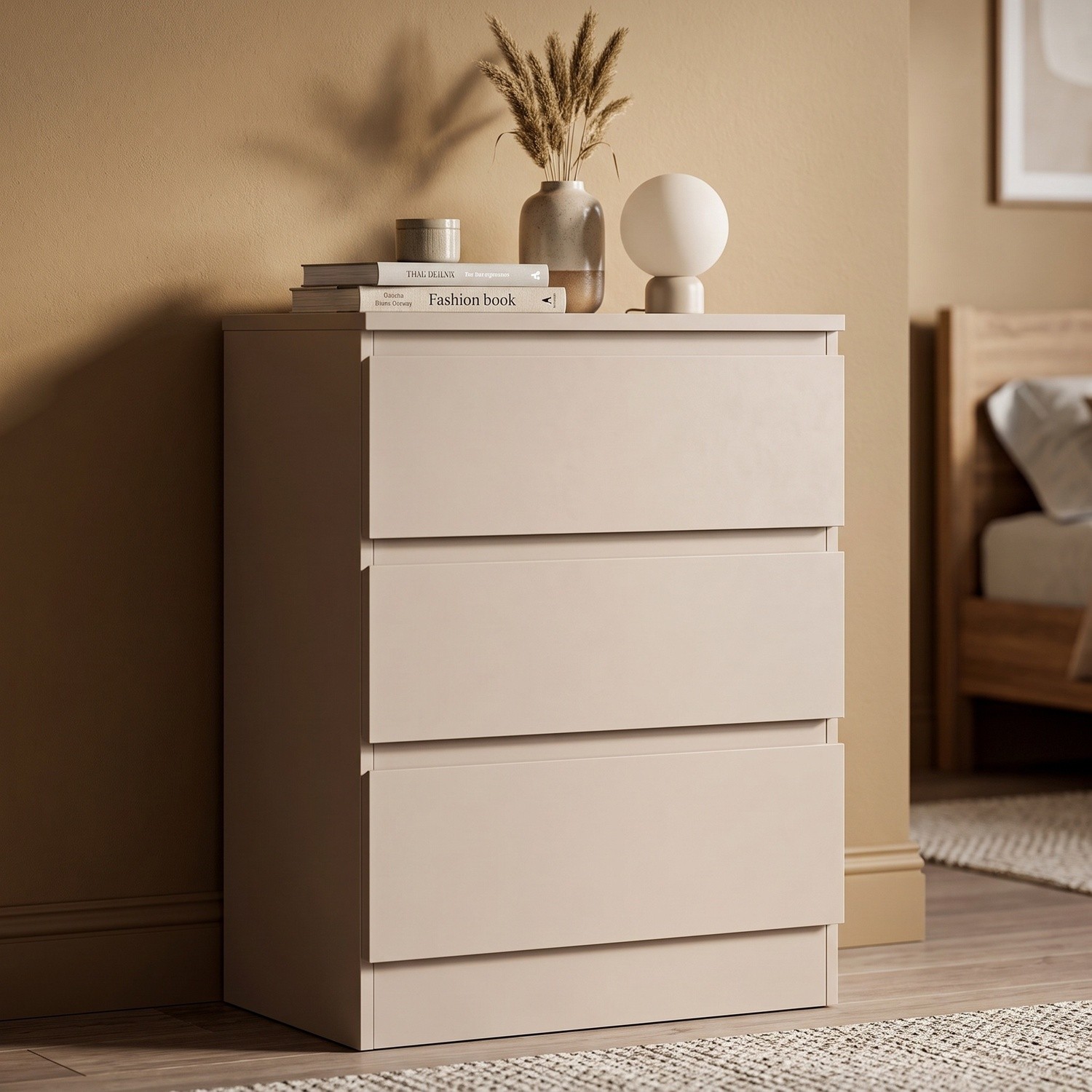 4 Drawer Chest of Drawers Scandinavian Design Modern Bedroom Furniture Green