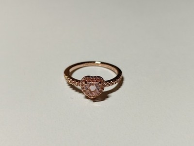 Pandora Sparkling Elevated Heart Ring Roségold Vergoldung (188421C04-54)