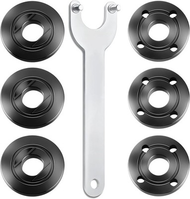 7PCS Angle Grinder Nut & Wrench Kit, Premium 5/8-11 Thread Flange Metal Lock Nut