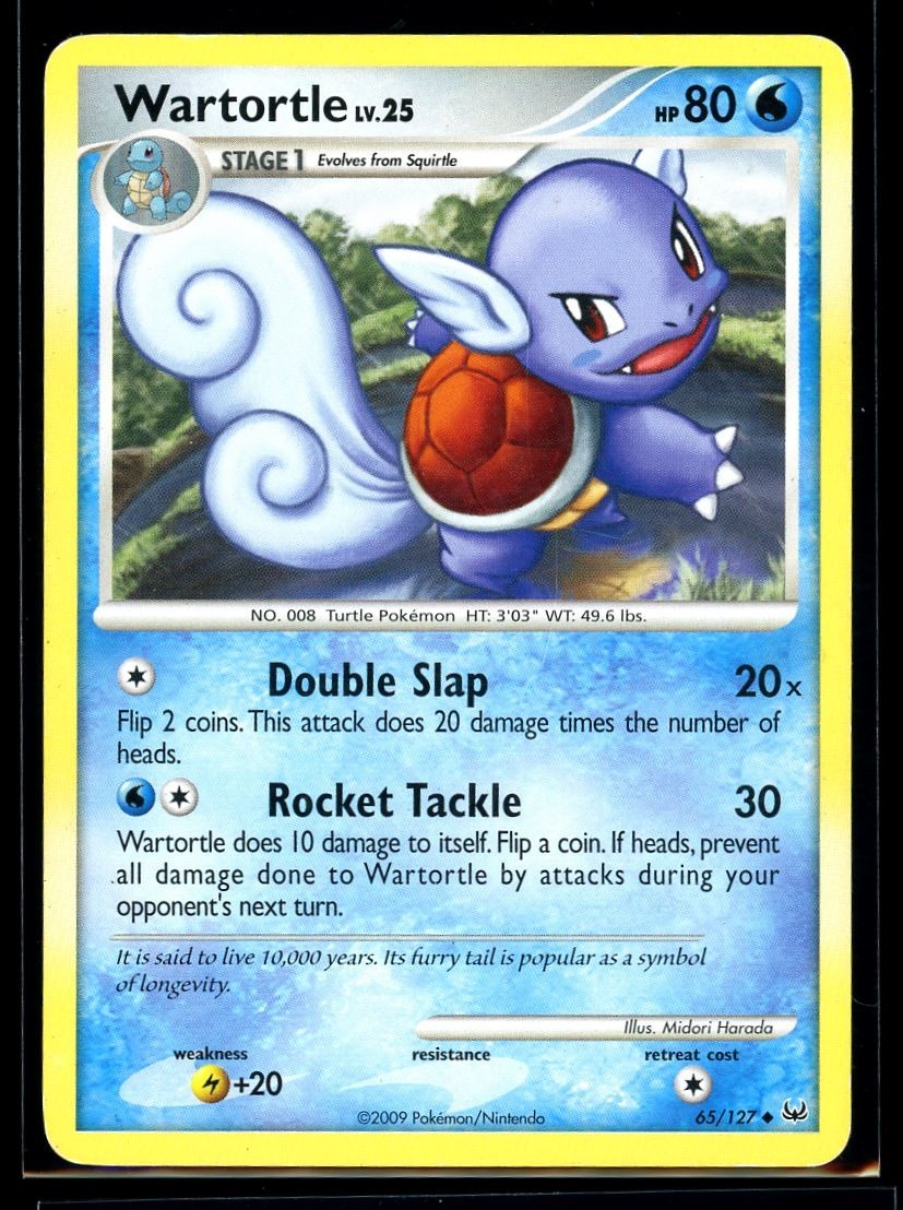 2009 Platinum Wartortle #65 Non Holo Pokemon Card