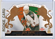 Jeff Taffe 2002-03 Crown Royale Rookie Card #132 /2299. rookie card picture
