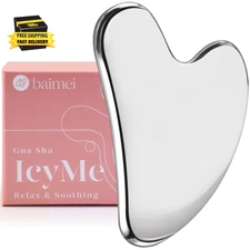 Icyme Stainless Steel Gua Sha Facial Massager Tools |Relax Back Muscles | Face S