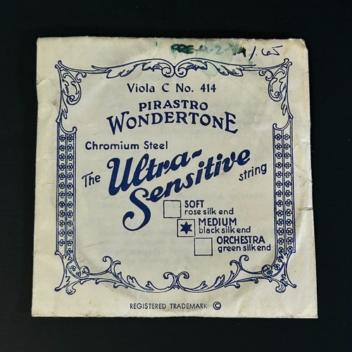 VTG Pirastro Wondertone Viola C String No.414 Ultra Sensitive w/Envelope Germany