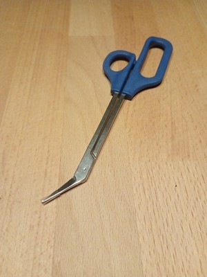 Nagelschere Extra Lang, gebogen, Rostfrei, 20 cm, Mikrozahnung, Hilfe im Alter