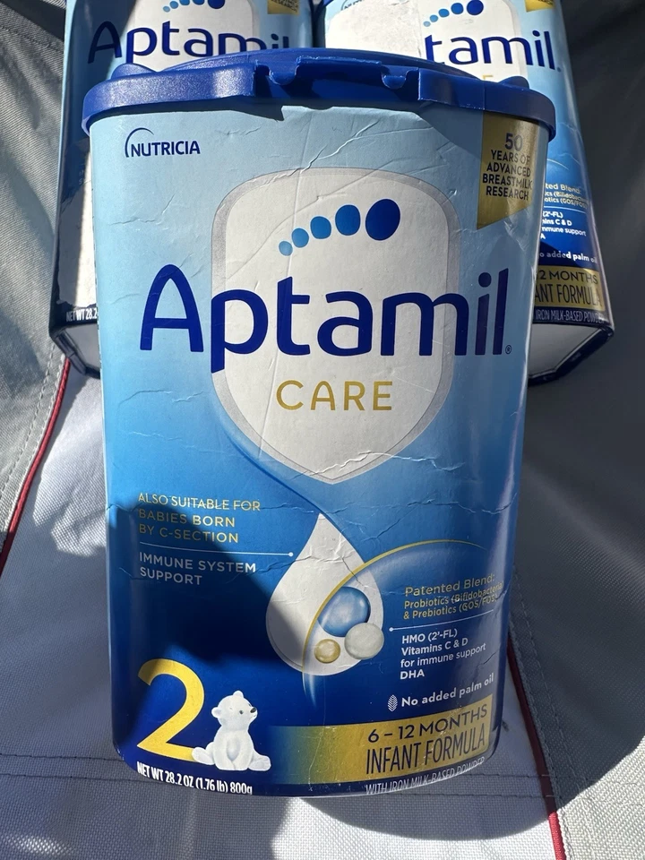 3 Pack Aptamil Care - Stage 2, 28.2 Oz, 6-12 months Exp: 01/23/26, "Opened Lid* - Image 2 of 4