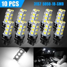 10 X 3157 3156 Super White 18SMD LED Reverse Tail Brake Signal Light Bulbs 6000K