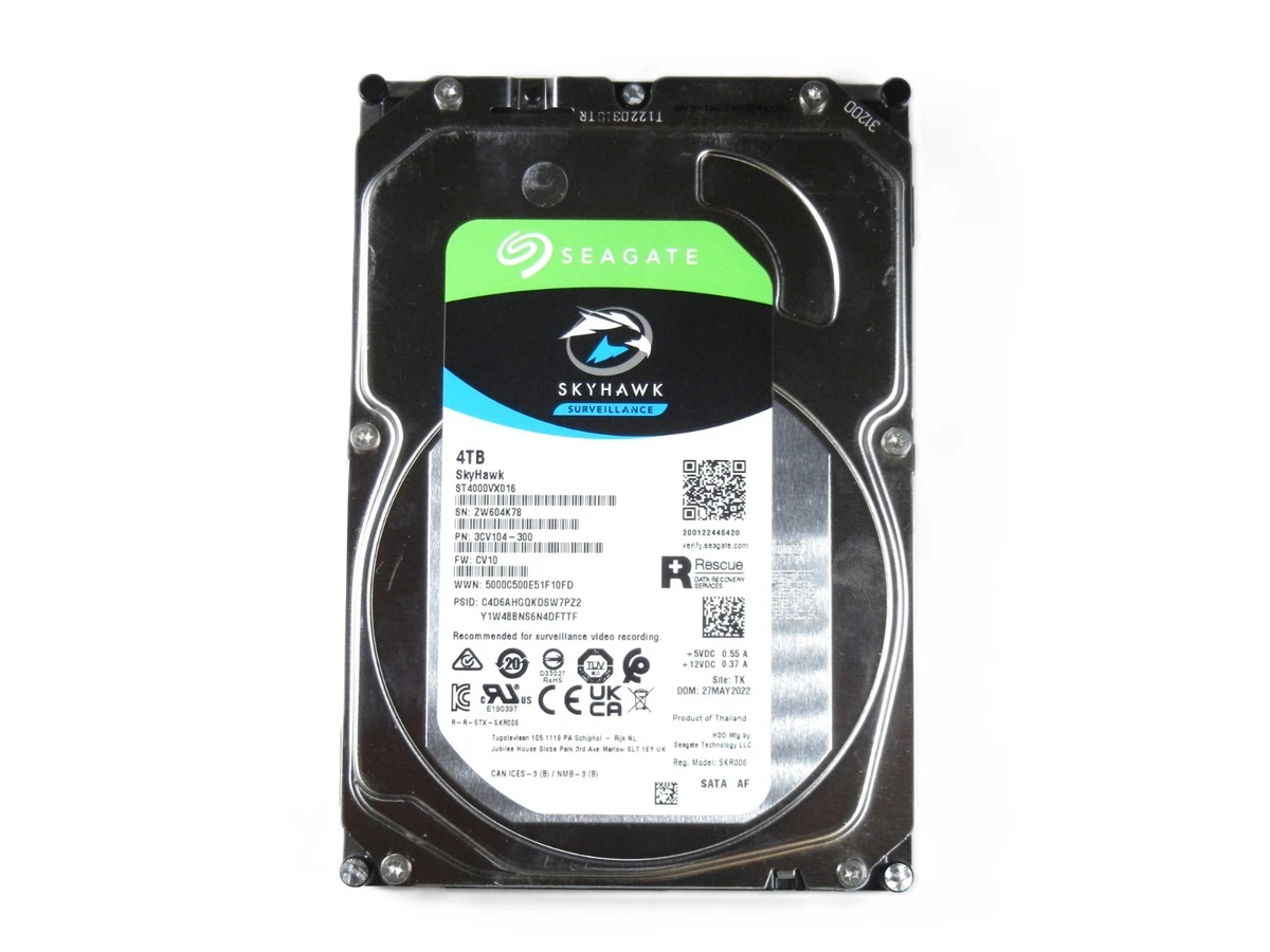Seagate SkyHawk ST4000VX016 4TB 5400 RPM 256MB Cache SATA 6.0Gb/s