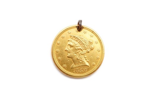 1852 United States $2.50 Quarter Eagle Gold Coin