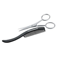 Image of Tweezerman G.E.A.R. Moustache Scissors & Comb Black - Precision Facial Hair Trim