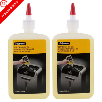 Fellowes Shredder Oil, 12 oz. Bottle w/Extension Nozzle Pack of 2