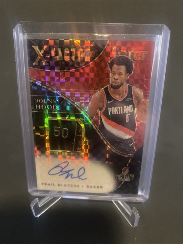 2020-21 Select Rodney Hood X-Factor Patch Signature Auto Black 1/1 Trail Blazers