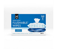 Member's Mark Flushable Wipes Fresh Scent 540 Count Bulk Soft Packs