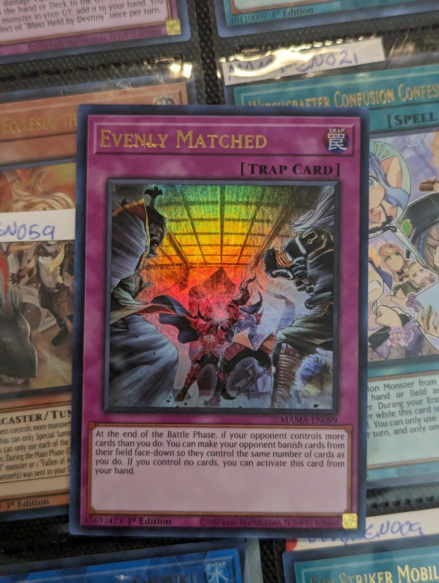 YUGIOH EVENLY MATCHED 1ST EDITION ULTRA RARE#MAMA-EN099 | eBay