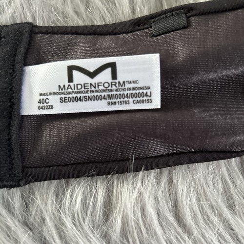 Maidenform Sweet Nothings Perfect Coverage Strapless Bra Womens Size 40C Black - Picture 6 of 6