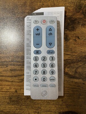 Genuine GE Big Button Universal Remote Control 33700/33701 For Smart TV Blu-Ray