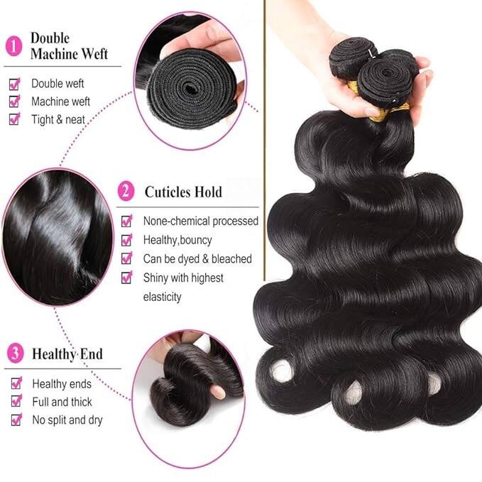 Body Wave Bundle 18 20 22 Inch Body Wave Human Hair Bundles  display picture 1