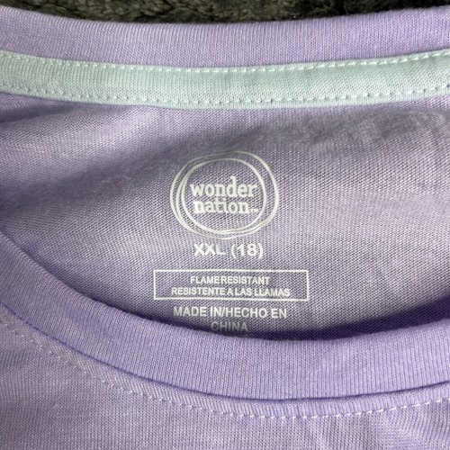 WONDER NATION GIRLS 2 PIECE PAJAMAS TOP MERMAID UNICORN SIZE 2XL 18 - Picture 5 of 8