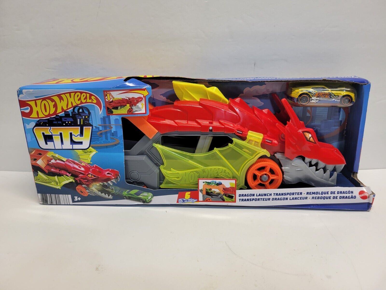 Pista Hot Wheels City Reboque De Dragão Com Carrinho Ed 2022