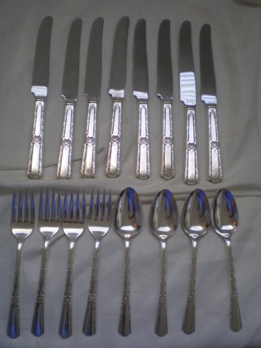 14 International STARDUST Century Sterling Silver Flatware Set Fork Spoon Knife - Picture 2 of 11