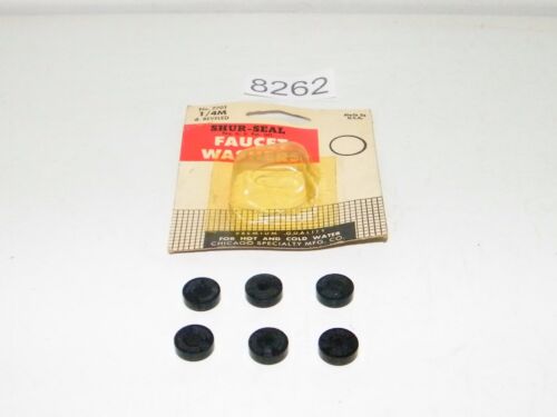 6 Beveled Faucet Washers 1/4 M 17/32" OD Shur-Seal - Picture 2 of 3