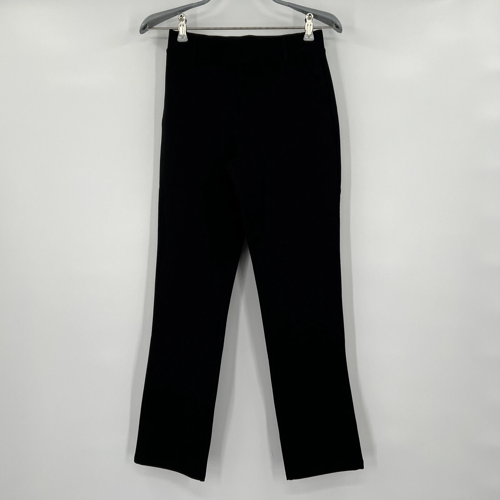 Quince Black Ponte Pants - Straight Leg - Faux Pockets - XS Petite - 28" - NWT