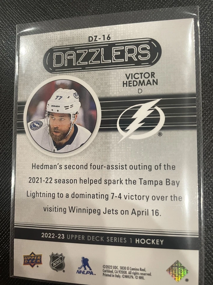 2022-23 Series 1 Dazzlers Blue #DZ-16 Victor Hedman - Tampa Bay Lightning! - Image 2 of 2
