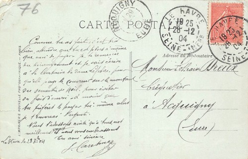 Cpa-Le Havre die -straße De Paris Und Hotel Rat- (123014) - 第 2/2 張圖片