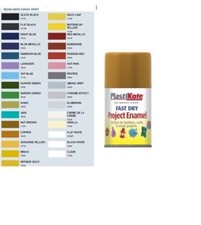 PLASTIKOTE FAST DRY ENAMEL SPRAY AEROSOL PAINT 27 COLOR'S 100ml