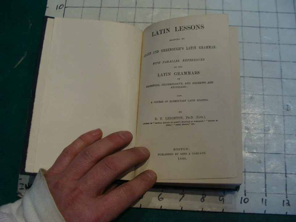 Vintage School Book-LATIN LESSONS 1888 by R F LEIGHTON  - Image 4 of 4
