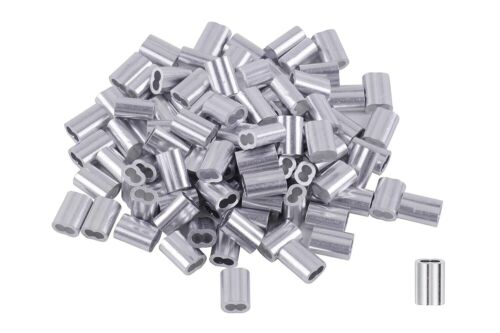 50 STCK. Aluminium Crimpschlaufe Hülse für Drahtseil Kabel Aderendhülse Durchmesser 3/16 Zoll - Bild 9 von 12