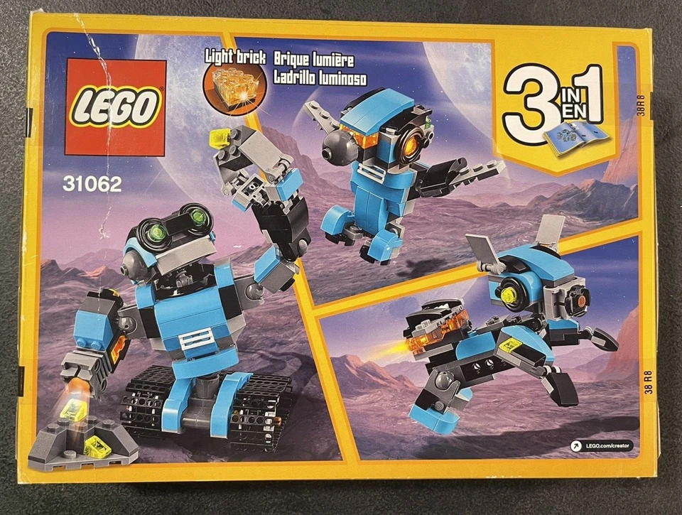 LEGO Creator 3-in-1 Robo Explorer 31062 * Damaged Box * Sealed * 205 pc * - Image 2 of 4