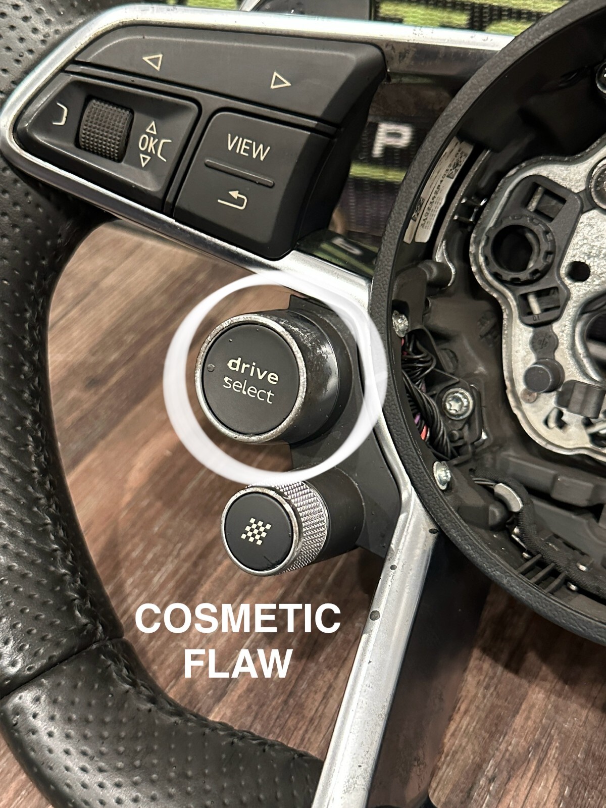 2021 AUDI R8 LEATHER STEERING WHEEL W PADDLE SHIFTERS OEM *COSTMETIC FLAWS/READ*