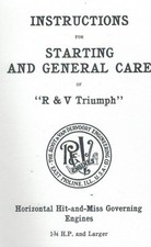 R & V  1 3/4 and Larger Horizontal Hit & Miss Engine Book Gas Motor Parts List