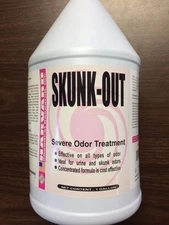 SKUNK OUT BAD ODOR ELIMINATOR REMOVER TREATMENT URINE CONCENTRATE CASE OF 4 GAL
