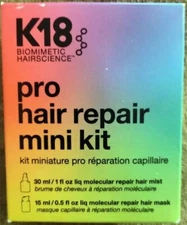 K18 Pro Hair Repair Mini Kit Molecular Repair Mist 1oz & Mask 0.5oz New In Box