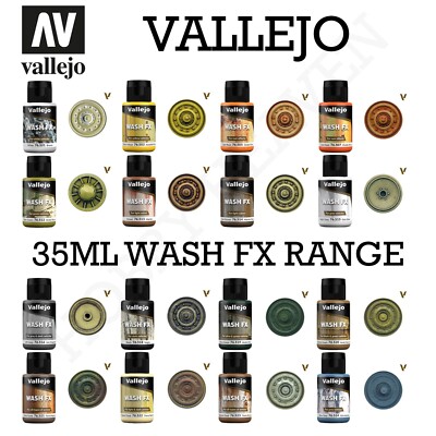 Vallejo Modell Wash FX 35ml Verwitterungswaschungen Singles Full Range Schneller Versand