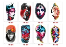 8 X Temporary Waterproof Tattoo Body Arm Stickers US