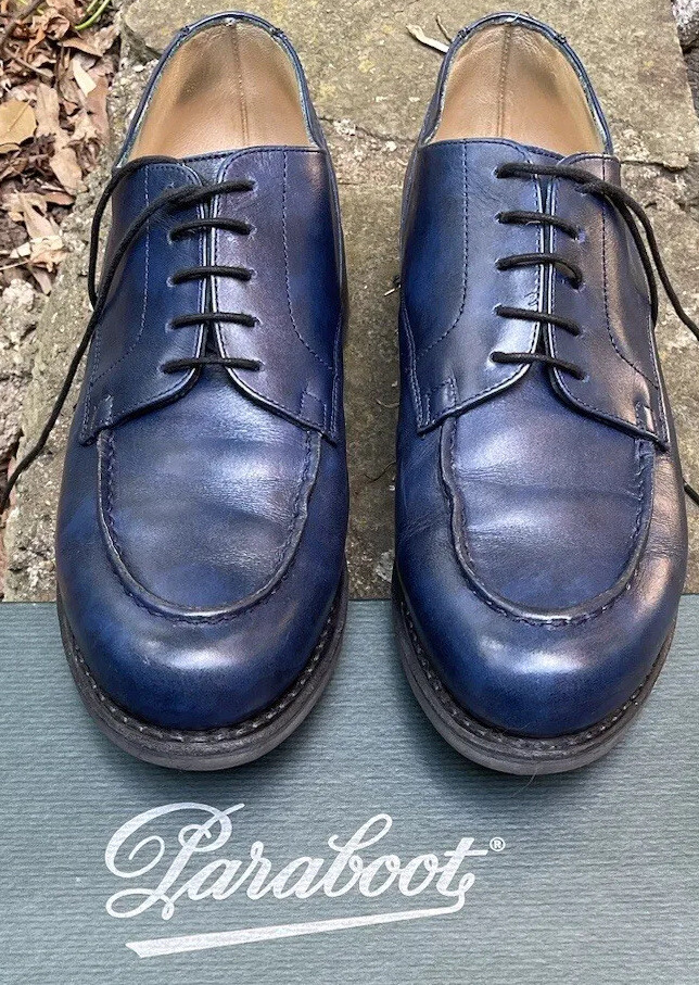 Paraboot Chambord with rare Tampone Bleu, Made in France, UK Paraboot Chambord with rare Tampone Bleu, Made in France, UK