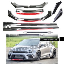 For Vw Scirocco R Front Bumper Lip Spoiler Body Kitside Skirt Glossy Blk For Vw Scirocco R Front Bumper Lip Spoiler Body Kitside Skirt Glossy Blk