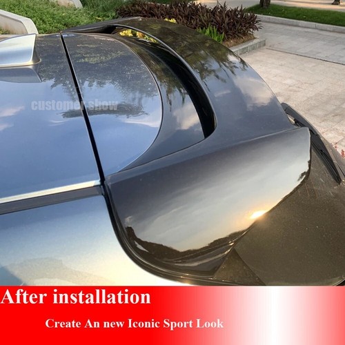 Fits Mazda 3 Axela Sport Hatchback 14-17 Gloss Black Rear Roof Spoiler Lip Wing - Picture 4 of 14