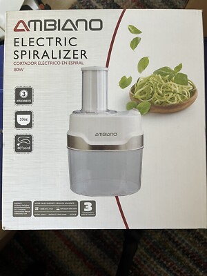 Electric Spiralizer by Ambiano 3 blade large food chute 80W