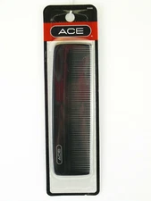 ACE 5" BLACK FINE TOOTH BOBBY & POCKET PURSE COMB  - 1 CT. (61686) 