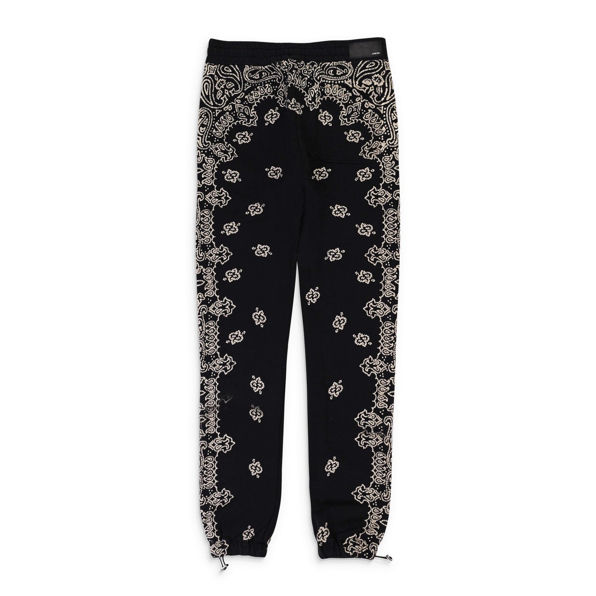 NWT AMIRI BANDANA BLEACH BLACK SWEATPANTS SIZE M $1190