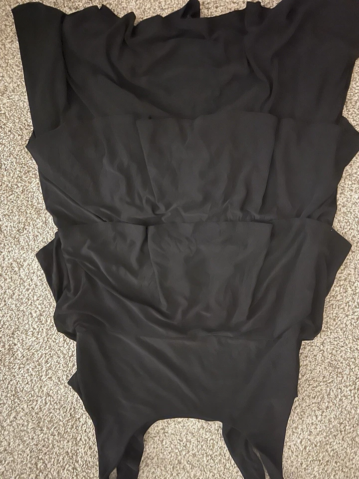 WOMENS TIANA B BLACK SLEEVELESS Tiered RUFFLE DRESS L Scoop Neck Foto 2 de 4