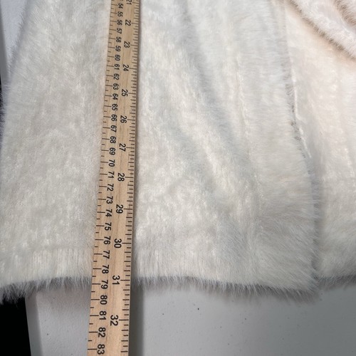 Banana Republic Womens Small Cream Cardigan Fur Long Classic Minimalist Luxury - Picture 8 of 9