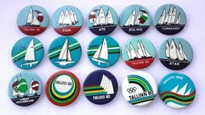 1980 Moscow XXII Olympics Games SAILING Tallinn-80 Norma Factory Pins Set of 15